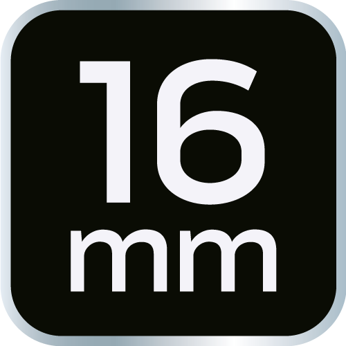 Nasadka udarowa 1/2&quot; długa, 16 x 78mm , Cr-Mo