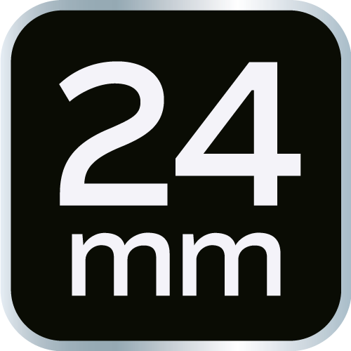 Nasadka udarowa 1/2&quot; długa, 24 x 78mm , Cr-Mo