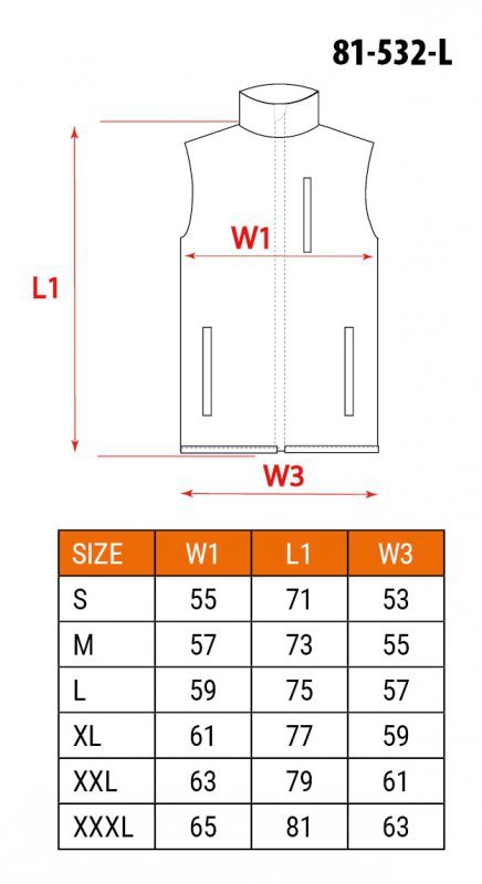 Bezrękawnik roboczy softshell, rozmiar L
