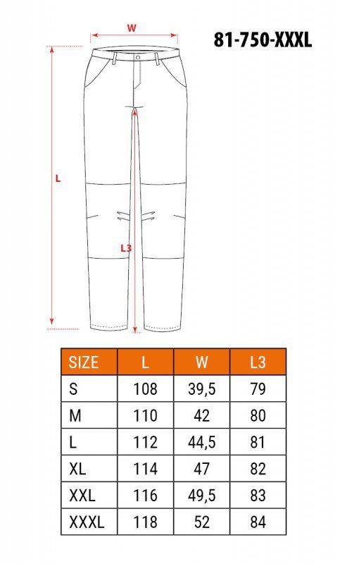Spodnie robocze ostrzegawcze softshell, żółte, rozmiar XXXL