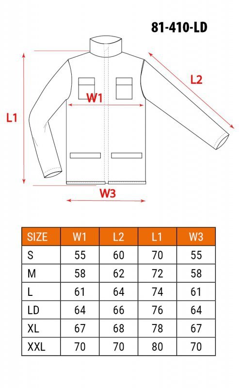 Bluza robocza BASIC, rozmiar LD/54