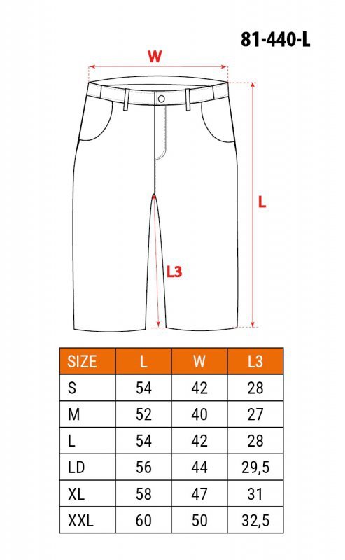 Krótkie spodenki BASIC, rozmiar L/52
