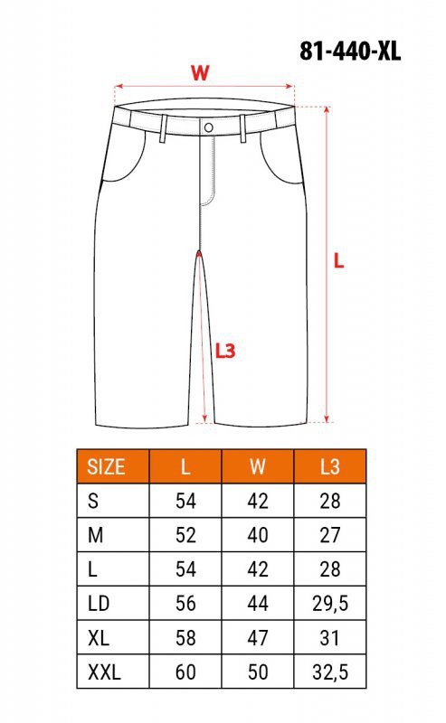 Krótkie spodenki BASIC, rozmiar XL/56