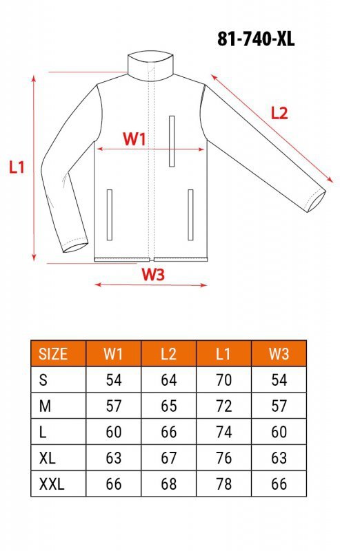 Bluza polarowa ostrzegawcza, żółta, rozmiar XL