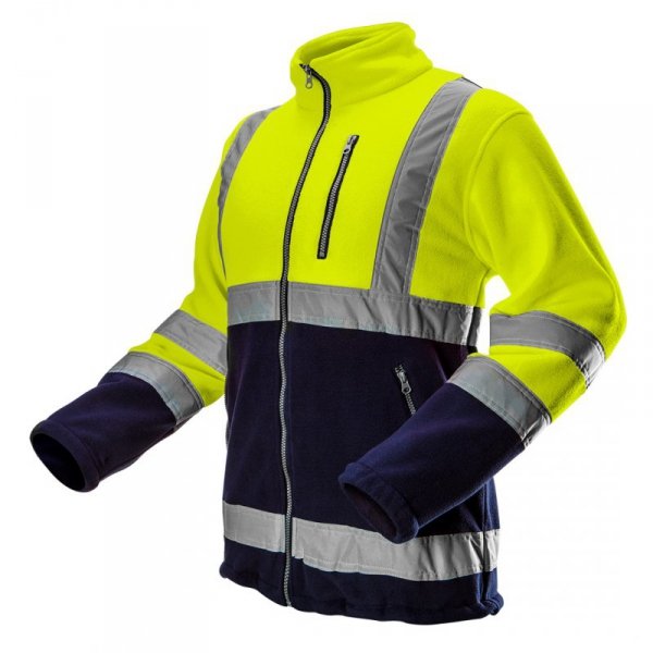 Bluza polarowa ostrzegawcza, żółta, rozmiar XXL
