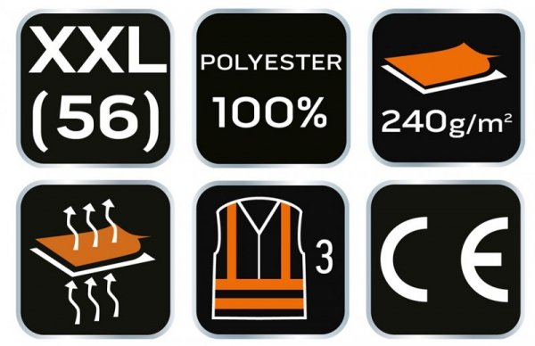 Bluza robocza ostrzegawcza, żółta, rozmiar XXL