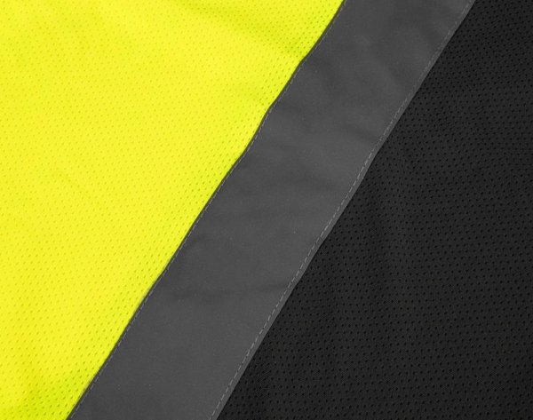 T-shirt ostrzegawczy, ciemny dół, żółty, rozmiar S