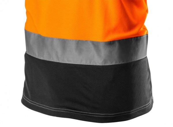 T-shirt ostrzegawczy, ciemny dół, pomarańczowy, rozmiar L