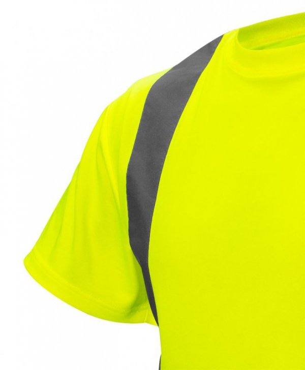 T-shirt ostrzegawczy, żółty, rozmiar L