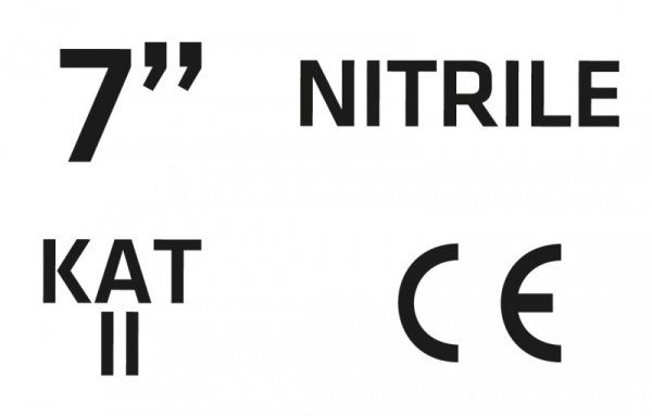 Rękawice ogrodowe pokryte nitrylem, wzór kwiatki, rozmiar 7&quot;