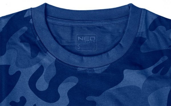 T-shirt roboczy Camo Navy, rozmiar L