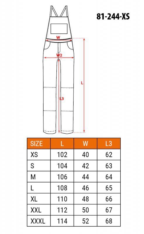 Ogrodniczki robocze Navy, rozmiar XS