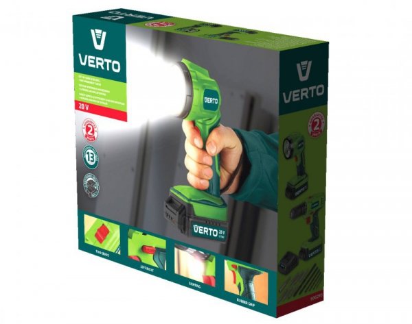 Wiertarko-wkrętarka akumulatorowa 2 x 20V, Li-Ion/1.5Ah, walizka + Latarka
