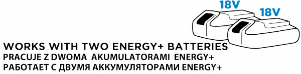 Odkurzacz ogrodowy akumulatorowy Energy+ 36V Li-lon, 2w1, pojemność worka 35L, bez akumulatora