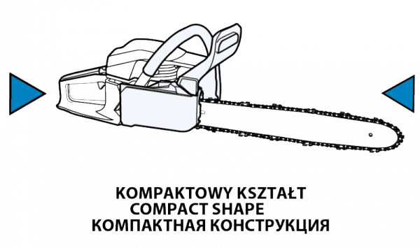 Pilarka łańcuchowa spalinowa 2kW (2.7KM), prowadnica 18&quot;