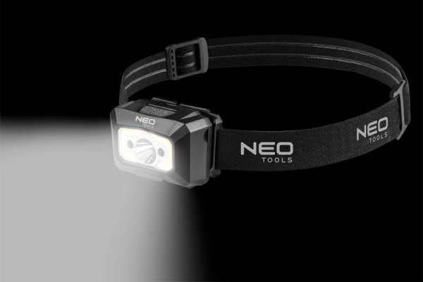 Latarka czołowa akumulatorowa USB 250 lm COB LED + czujnik ruchu
