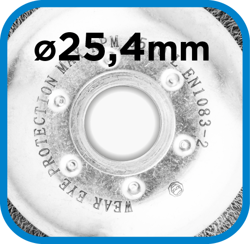 Szczotka druciana do kosy spalinowej 150 x 25,4 mm, miękka, druty falowane