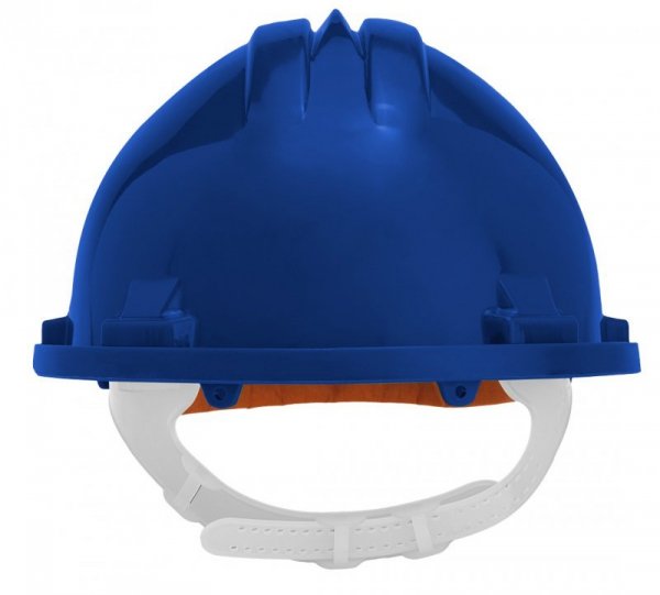 Kask ochronny atestowany, niebieski