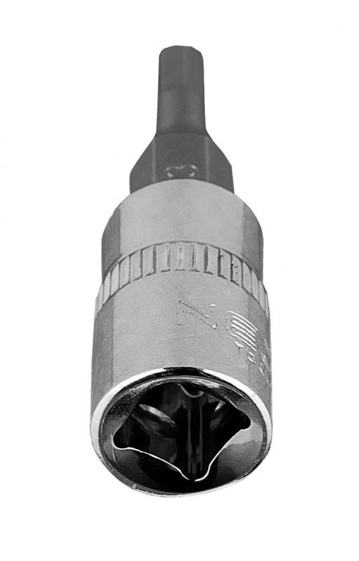 Końcówka sześciokątna H3 na nasadce 1/4&quot;, krótka, 37 mm