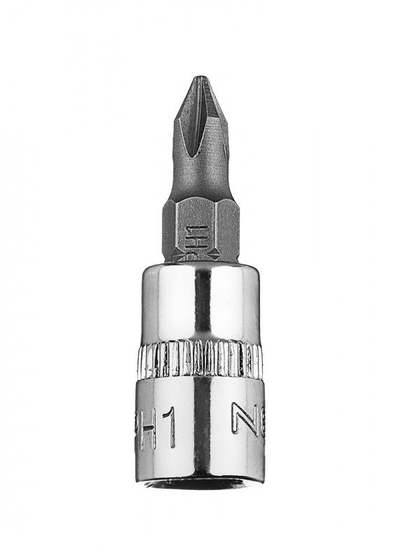 Końcówka wkrętakowa PH1 na nasadce 1/4&quot;, krótka, 37 mm