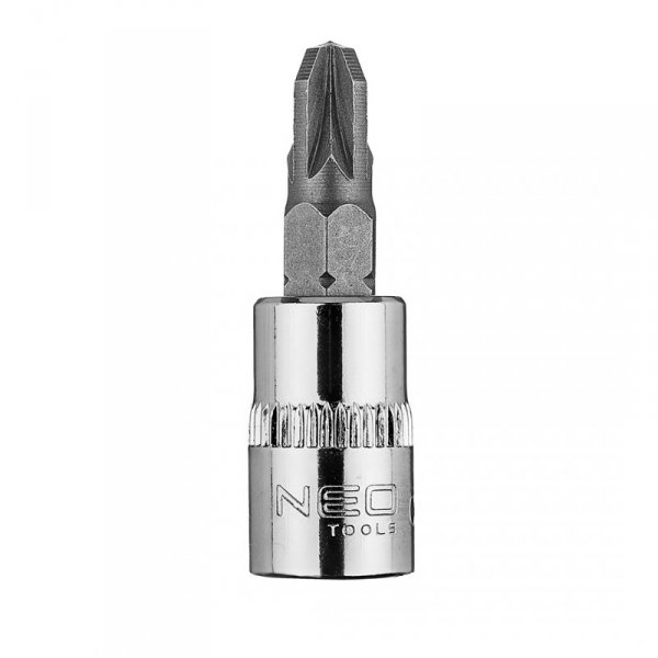 Końcówka wkrętakowa PZ3 na nasadce 1/4&quot;, krótka, 37 mm