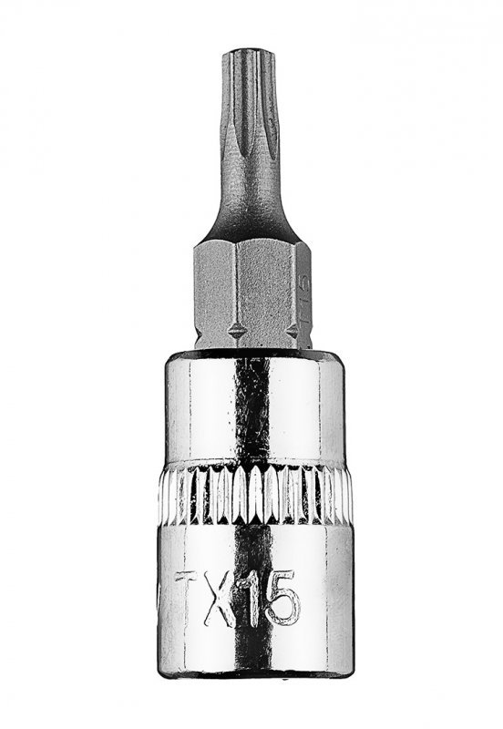 Końcówka TORX TX15 na nasadce 1/4&quot;, krótka, 37 mm
