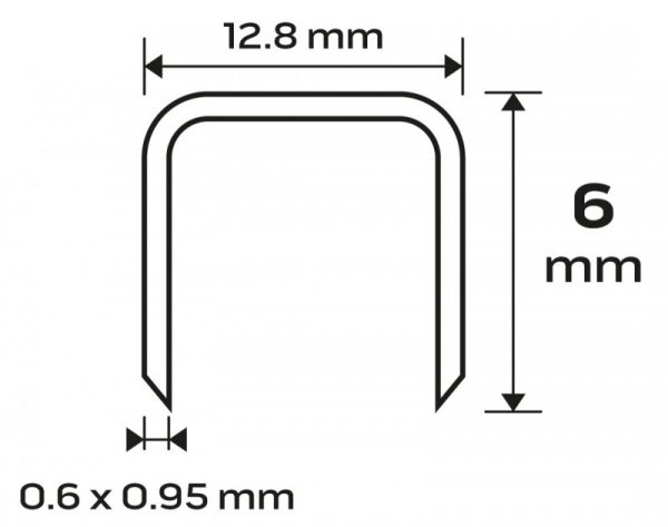 Zszywki galwanizowane do zszywacza pneumatycznego (14-572), GA21, Typ 80 (380), długość 6 mm, 4000 s