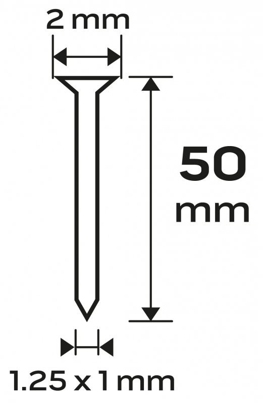 Gwoździe galwanizowane do zszywacza pneumatycznego (14-570), GA18, Typ 300 (F), długość 50 mm, 4000