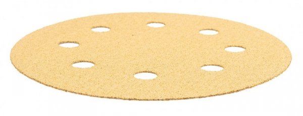 Papier ścierny na rzep 180 mm, K80, 5 szt., z 8 otworami do szlifierki 59G263