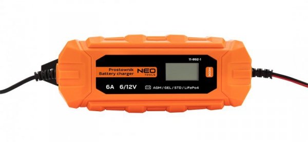 Prostownik automatyczny 6A/100W, 3-150Ah, do akumulatorów kwasowych / AGM / GEL