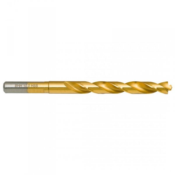 Wiertło do metalu Baildon DIN 338 RN 10 mm, HSS TiN (S), 133-87 mm (chwyt 3-płaszczyznowy)