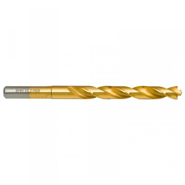 Wiertło do metalu Baildon DIN 338 RN 10,2 mm, HSS TiN (S), 133-87 mm (chwyt 3-płaszczyznowy)