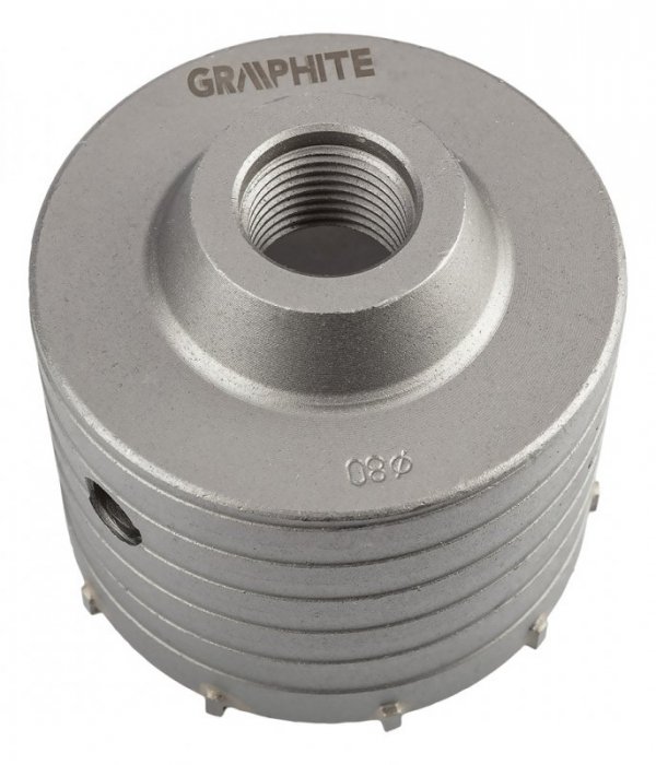 Otwornica widiowa 80mm z adapterem SDS+ oraz wiertłem pilotującym