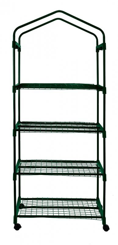 Szklarnia 69 x 49 x 160 cm, folia PE, metalowa konstrukcja, kółka