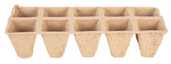Rozsadniki torfowe małe (2x5 otworów) 22 x 8.5 x 5.5 cm,10 sztuk