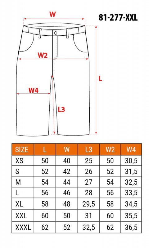 Krótkie spodenki PREMIUM, 4 way stretch, czarne, rozmiar XXL