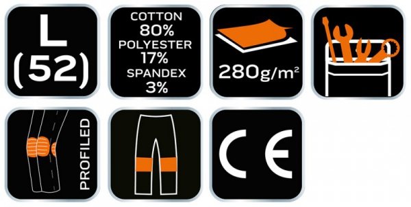 Spodnie robocze OUTDOOR, typu jogger, beżowe, rozmiar L