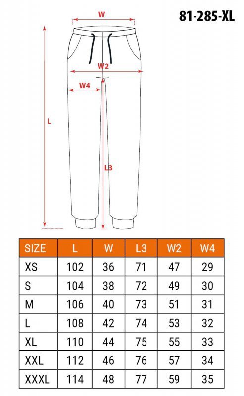 Spodnie robocze OUTDOOR, typu jogger, beżowe, rozmiar XL