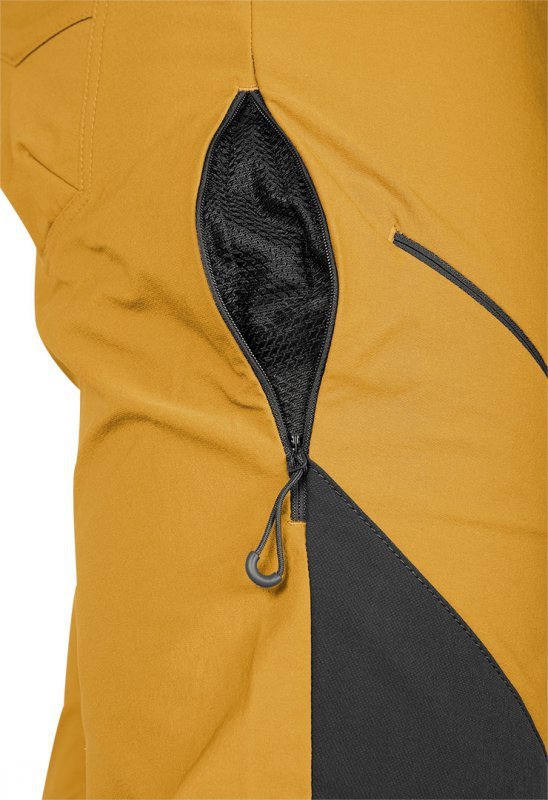 Spodnie robocze OUTDOOR, 4 way stretch, musztardowe, rozmiar XL
