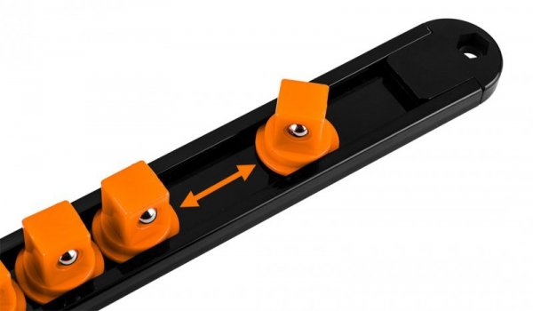Uchwyty na nasadki 1/4&quot;, 3/8&quot;, 1/2&quot; - zestaw 6 szt.