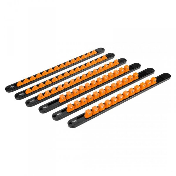 Uchwyty na nasadki 1/4&quot;, 3/8&quot;, 1/2&quot; - zestaw 6 szt.