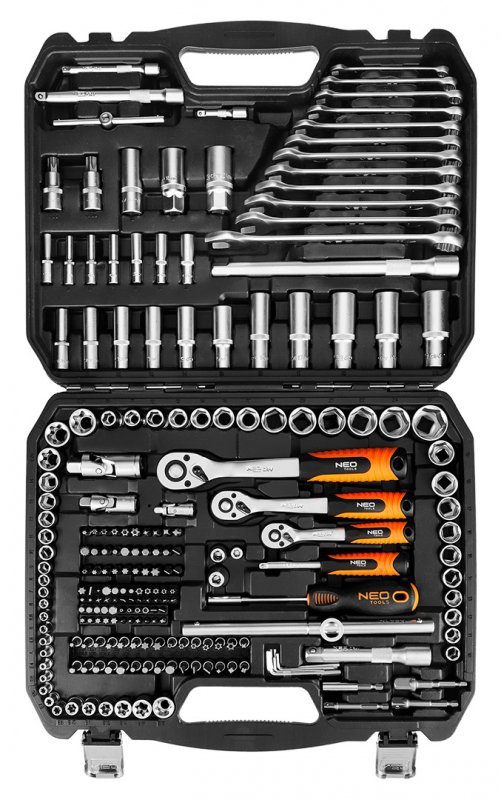 Zestaw kluczy 220 elementów 1/2&quot;, 3/8&quot;, 1/4&quot;