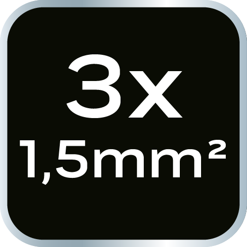 Przedłużacz listwowy 1.5m, 3x1.5mm2, 3G, biały, ON/OFF