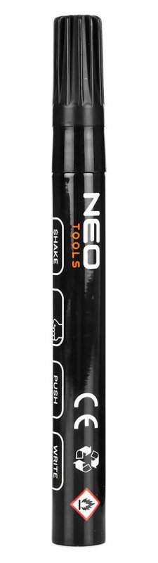 Marker budowlany gruby, 4 kolory, permanentny, wodoodporny, lakierowy, aluminiowy, 4 szt