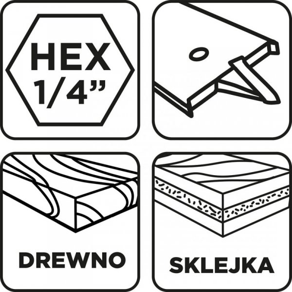 Wiertło do drewna łopatkowe, 34 x 152 mm