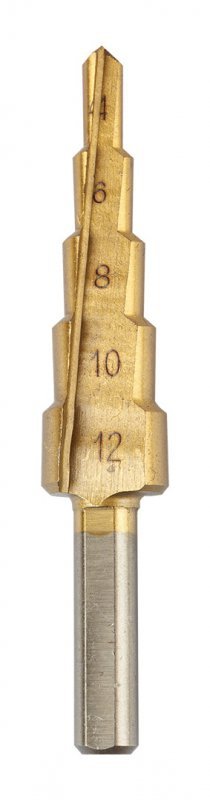 Wiertła stopniowe: 4-12, 4-20, 4-32 mm, TiN, zestaw 3 szt.