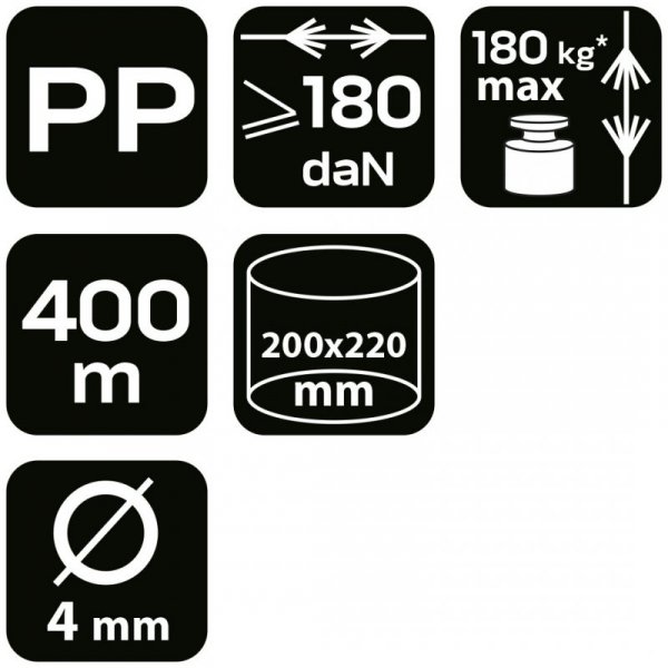 Linka pleciona polipropylenowa fi 4 400m