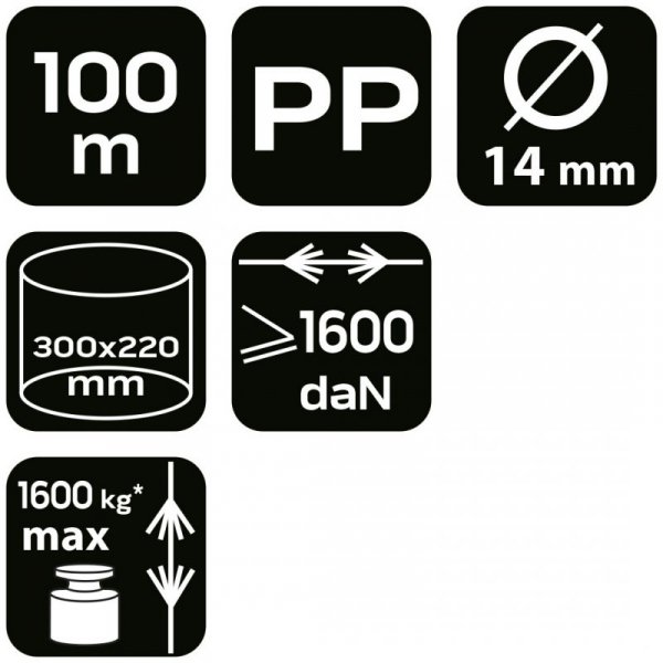 Linka pleciona polipropylenowa fi 14 100m