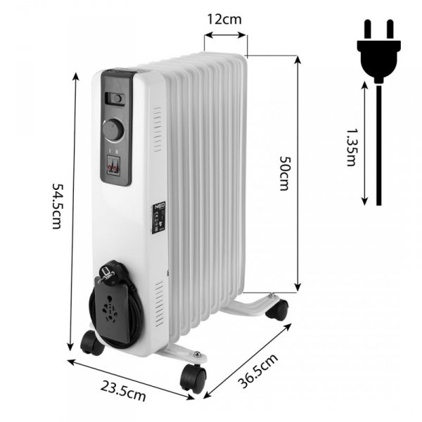 Grzejnik olejowy 2000W 9 żeber