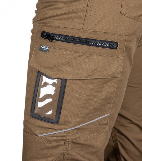 Spodnie robocze Mix&Match, Canvas, brązowe, rozmiar XXL